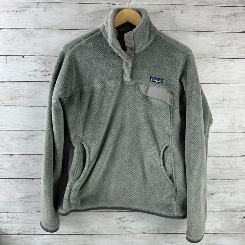 Patagonia Snap T fleece‎ Pullover Gray Womens Size Large outdoor Camping Casual